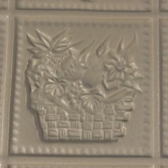 Cookie Mold Workshops OF Gerald E. Henn Fruit And Floral 9 Square Stoneware - Picture 10 of 14
